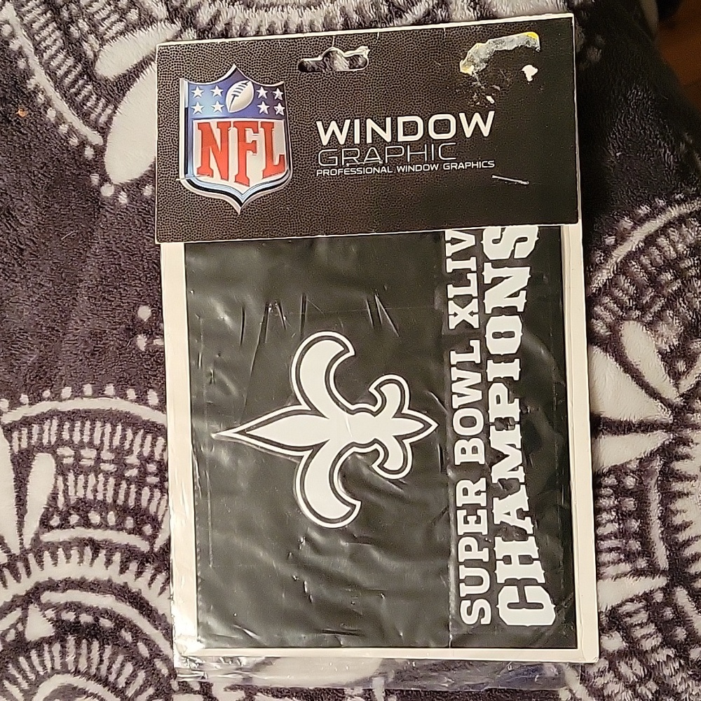 NEW SUPERBOWL XLIV CHAMPION SAINTS NFL WINDOW GRAPHIC